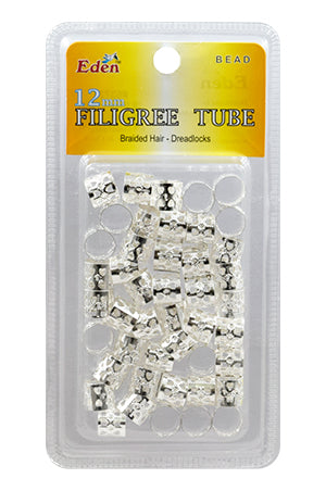 EDEN FILLIGREE TUBE HAIR ACCESSORIES 10MM , 12MM